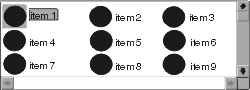 Flowed icon list Flowed icon list
