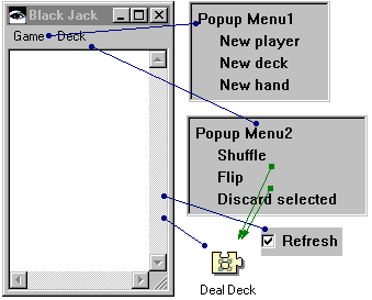Deal Deck part with connections