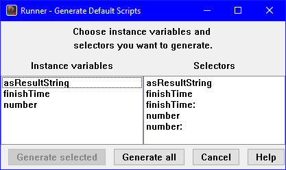 Generating default scripts