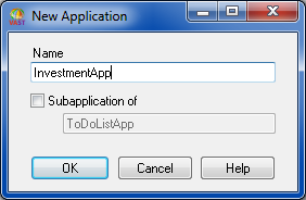 New Application Window