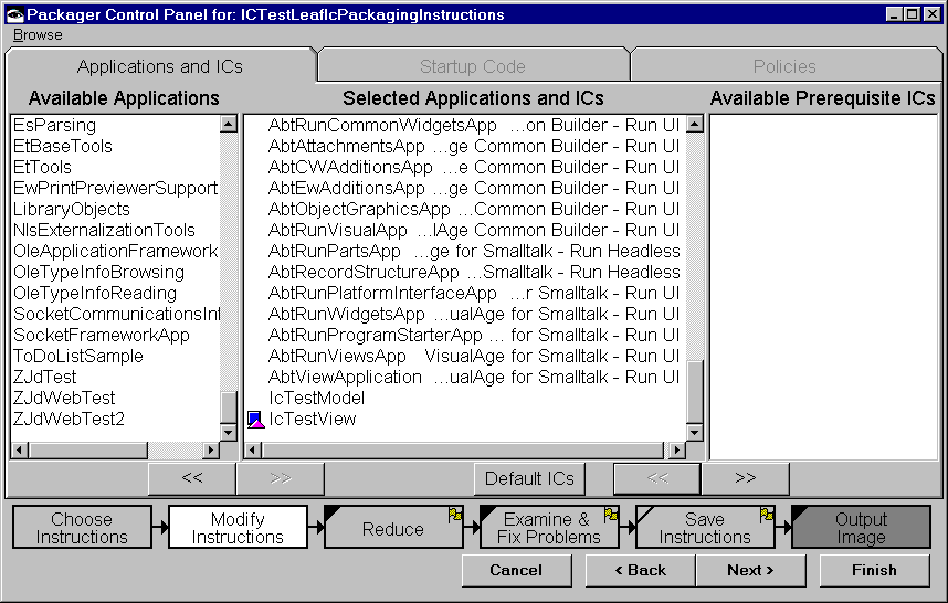 Packager Control Panel