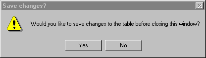 Sample save changes message Sample save changes message