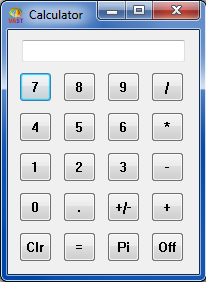 calculator window calculator window