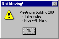 Alarm Clock Get Moving message Alarm Clock Get Moving message