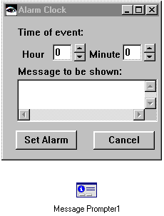 Alarm clock with message prompter Alarm clock with message prompter