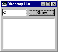 Directory list window Directory list window