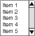 Scrolled list Scrolled list