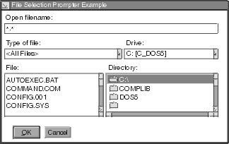 File selection prompter File selection prompter