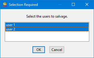 Salvaging users Salvaging users