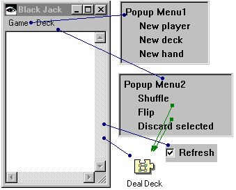 Deal Deck part with connections Deal Deck part with connections