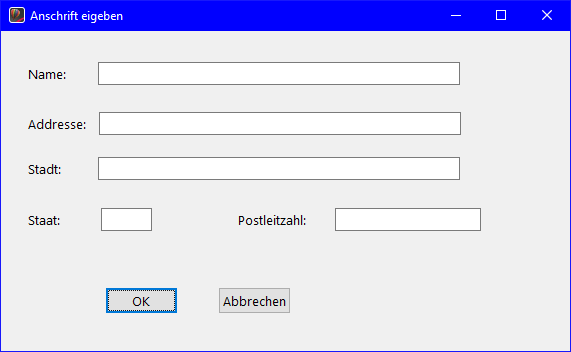 AddressView in German AddressView in German