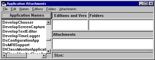 Application Attachments browser