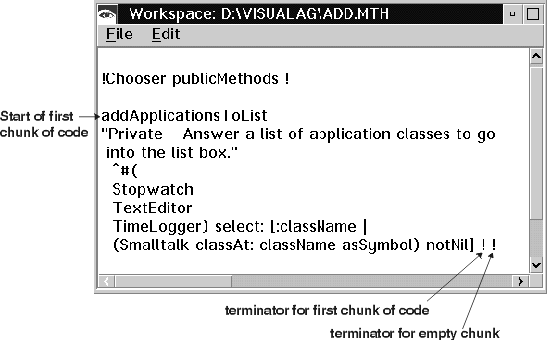 Workspace on file-in code