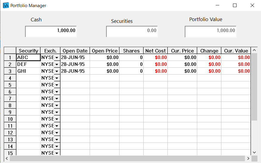 WidgetKit/Professional spreadsheet example