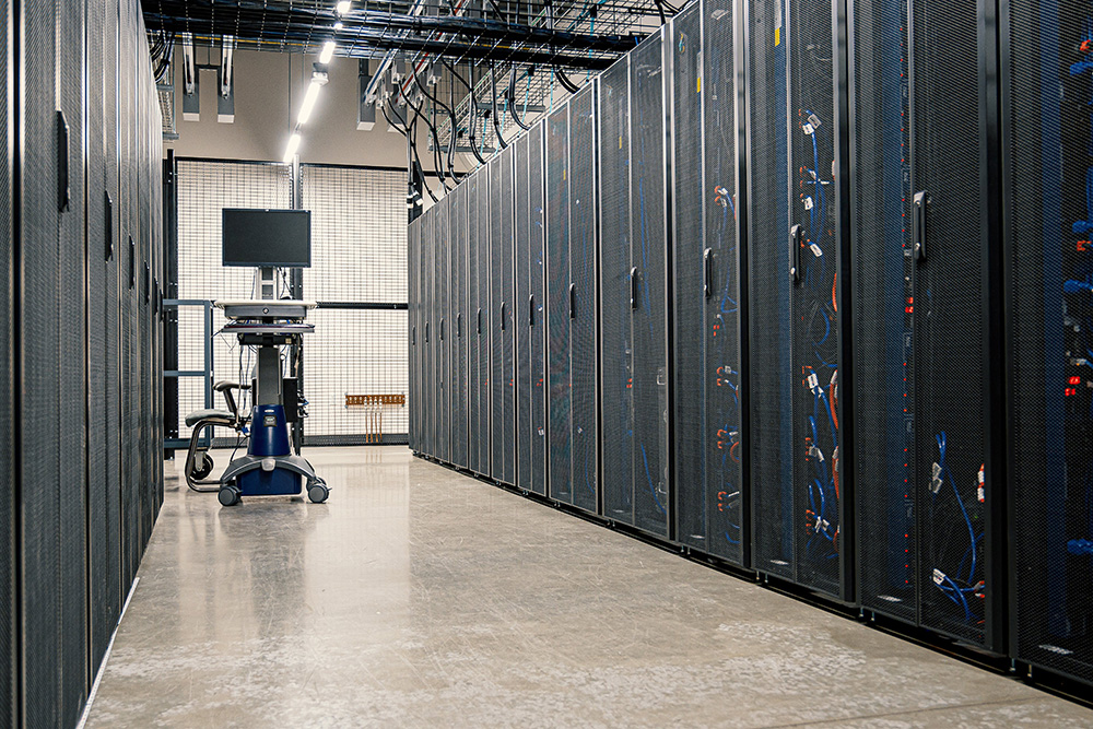 Server room in financial institution